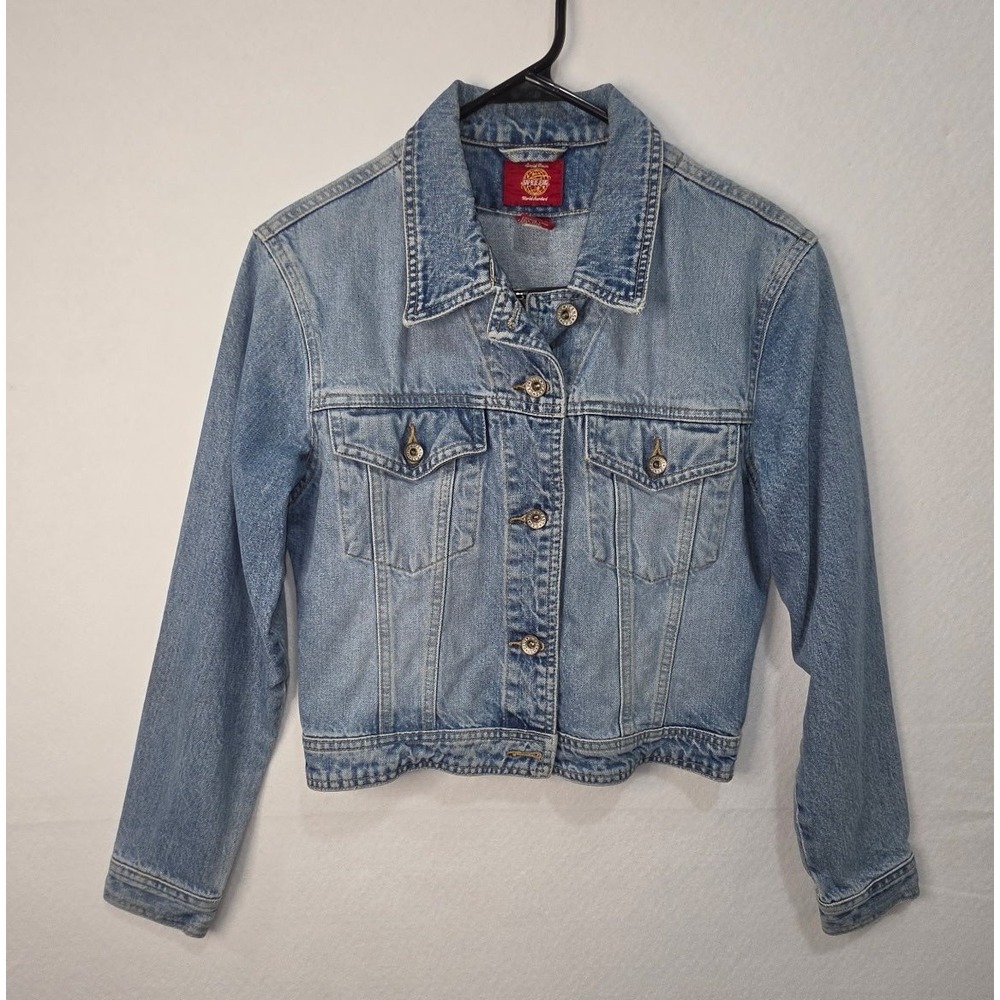 Vintage Gap Blue Jeans Denim Jacket Light Wash Cotton Trucker Cropped Small